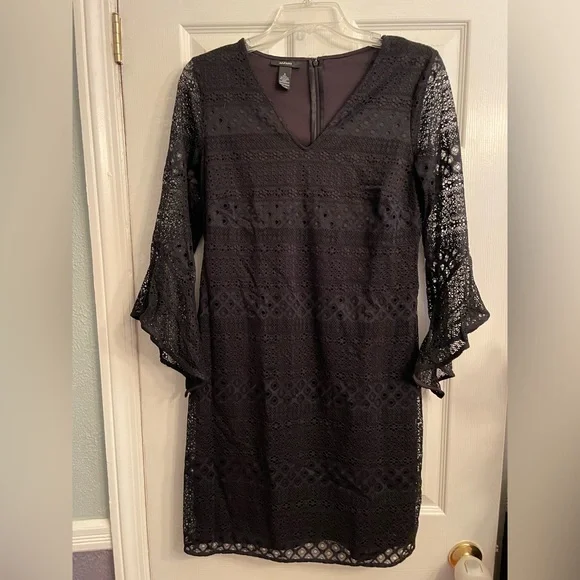 Alfani | Dresses | Alfani Lace Black Dress | Poshmark